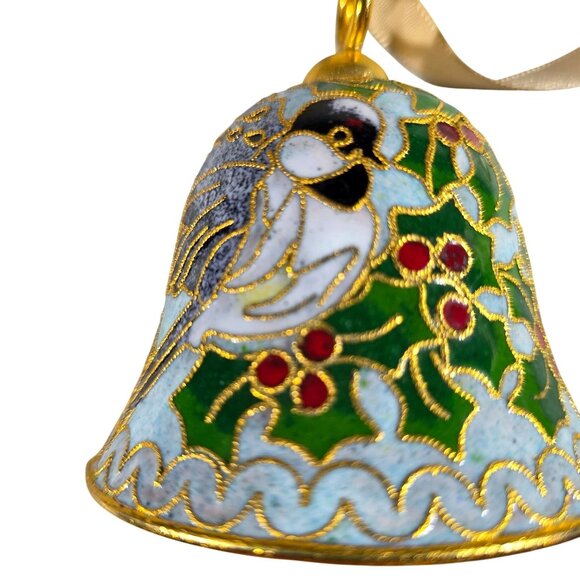 Christmas bell NYCO International Victorian Enamelled Holly Berry Ornament Blue - Picture 5 of 9